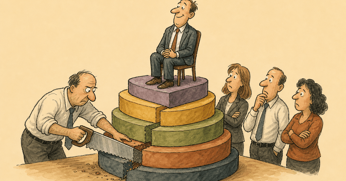 Watercolor editorial cartoon illustrating a six-figure insurance producer compensation plan.